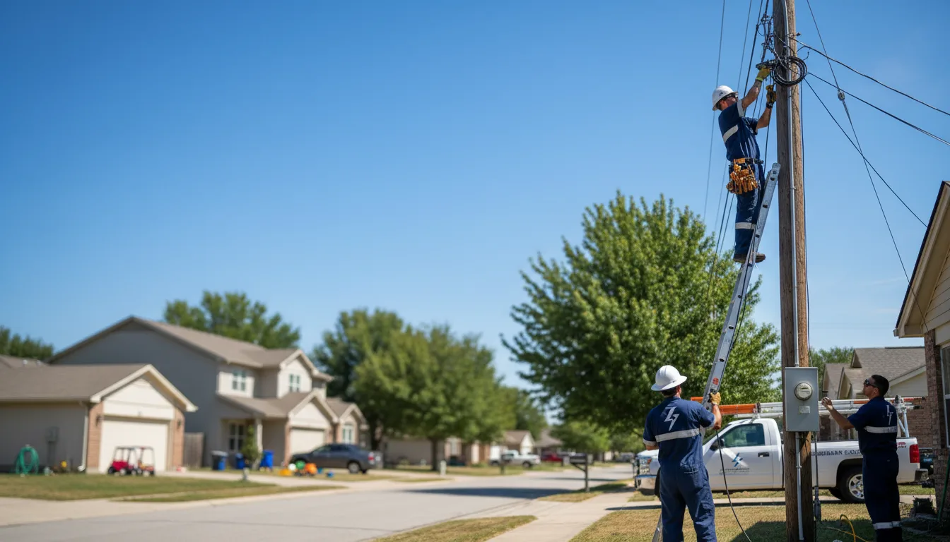Residential electrician providing installation services in Elm Mott, TX